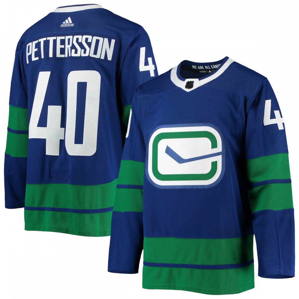 Elias Pettersson Vancouver Canucks adidas 2020/21 Authentic Alternate Player Jersey - Blue-Pro Kit Vault | Brand New 26/27 Sports Jerseys